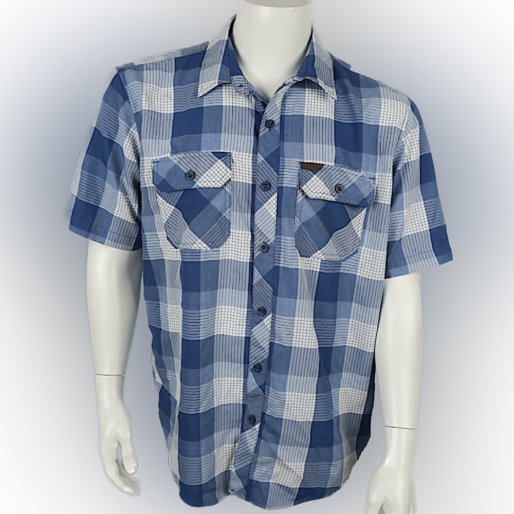 Orvis Men's Outdoors‎ Button Front Shirt Size Large Blue